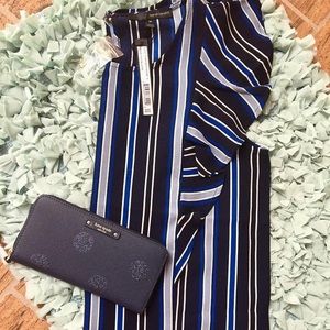 NWT‼️HARVE BENARD | Striped Ruffle Blouse